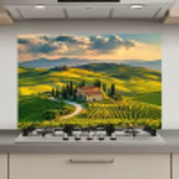 Toscane - Landschap - Wijngaarden keuken achterwand spatscherm klein -3d_website