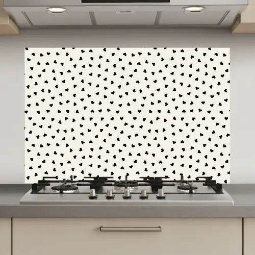 Valentijn - Liefde - Zwart - Wit keuken achterwand spatscherm klein 900 -3d_website