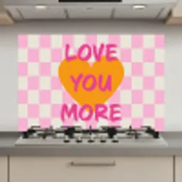 Valentijn - Love - Roze - Oranje keuken achterwand spatscherm klein -3d_website