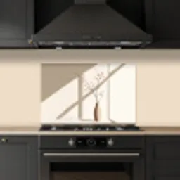 Vaas - Takken - Bessen - Minimalistisch keuken achterwand spatscherm klein -sfeer1