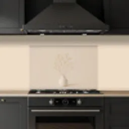 Vaas - Takken - Bloemetjes - Wit keuken achterwand spatscherm klein -sfeer1