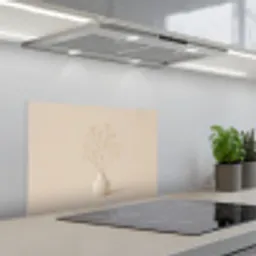 Vaas - Takken - Bloemetjes - Wit keuken achterwand spatscherm klein -3d_schuin