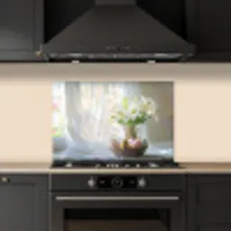 Vaas - Eieren - Bloemen keuken achterwand spatscherm klein -sfeer1