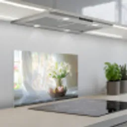 Vaas - Eieren - Bloemen keuken achterwand spatscherm klein -3d_schuin