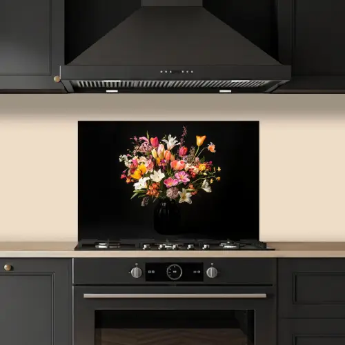 Vaas - Bloemen - Tulpen keuken achterwand spatscherm klein -sfeer1