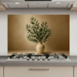 Vaas - Olijftakken - Bladeren - Beige keuken achterwand spatscherm klein -3d_website