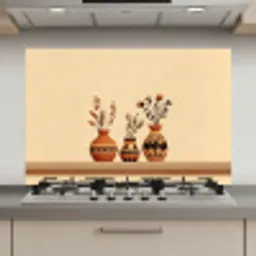 Vazen - Bloemen - Bladeren - Minimalistisch keuken achterwand spatscherm klein -3d_website