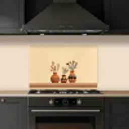 Vazen - Bloemen - Bladeren - Minimalistisch keuken achterwand spatscherm klein -sfeer1