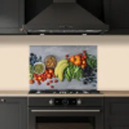 Groente - Fruit - Grijs keuken achterwand spatscherm klein -sfeer1