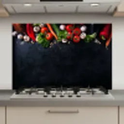 Groente - Kruiden - Specerijen - Zwart - Rustiek - Keuken keuken achterwand spatscherm klein -3d_website