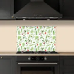 Groente - Patroon - Groen - Rood keuken achterwand spatscherm klein 900 -sfeer1