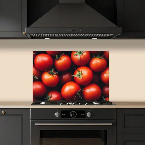 Groente - Rood - Tomaten keuken achterwand spatscherm klein -sfeer1