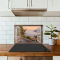 Doorkijk - Uitzicht - Meer - Landschap keuken achterwand spatscherm klein -sfeer2