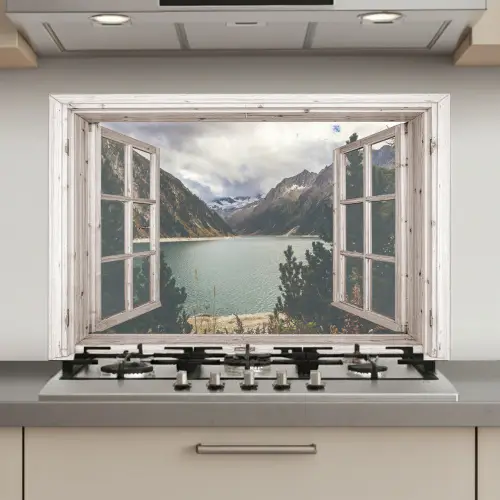 Doorkijk - Water - Berg keuken achterwand spatscherm klein -3d_website
