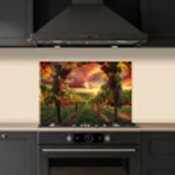 Wijngaard - Druiven - Zonsondergang keuken achterwand spatscherm klein -sfeer1