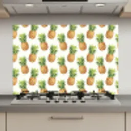 Vintage - Ananas - Blad keuken achterwand spatscherm klein 900 -3d_website