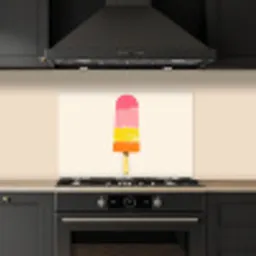 Waterijsje - Retro - Stokje - Roze keuken achterwand spatscherm klein -sfeer1