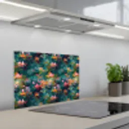 Waterlelies - Vijver - Water keuken achterwand spatscherm klein 900 -3d_schuin