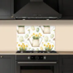 Gieter - Bloemen - Eieren keuken achterwand spatscherm klein -sfeer1