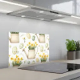 Gieter - Bloemen - Eieren keuken achterwand spatscherm klein -3d_schuin