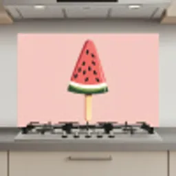 Watermeloen - Ijsje - Pitjes - Rood keuken achterwand spatscherm klein -3d_website