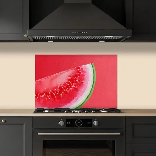Watermeloen - Rood - Zomers keuken achterwand spatscherm klein -sfeer1