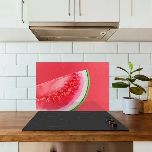 Watermeloen - Rood - Zomers keuken achterwand spatscherm klein -sfeer2