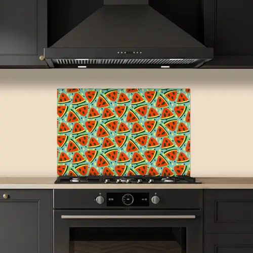 Watermeloen - Zomers - Fruit keuken achterwand spatscherm klein 900 -sfeer1