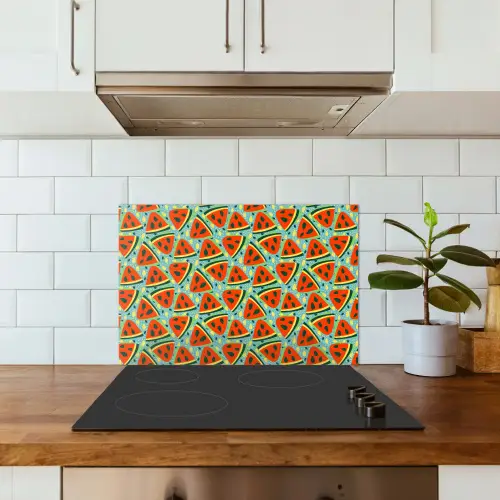 Watermeloen - Zomers - Fruit keuken achterwand spatscherm klein 900 -sfeer2