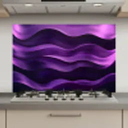 Golven - Abstract - Paars keuken achterwand spatscherm klein -3d_website