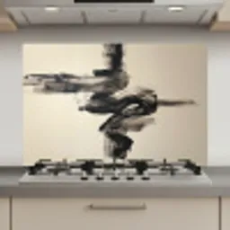 Golven - Penseelstreken - Beige - Minimalistisch keuken achterwand spatscherm klein -3d_website