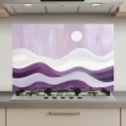 Golven - Heuvels - Abstract - Paars keuken achterwand spatscherm klein -3d_website
