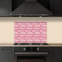 Golven - Patroon - Hartjes - Retro keuken achterwand spatscherm klein 900 -sfeer1