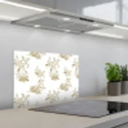 Wit - Apen - Beige keuken achterwand spatscherm klein 900 -3d_schuin