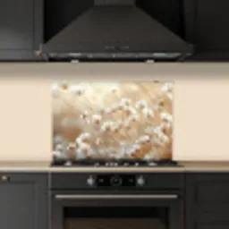 Wilde - Bloemen - Wit keuken achterwand spatscherm klein -sfeer1