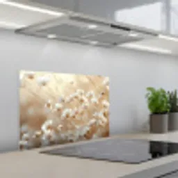 Wilde - Bloemen - Wit keuken achterwand spatscherm klein -3d_schuin