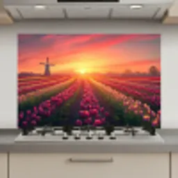 Windmolen - Zonsondergang - Landschap keuken achterwand spatscherm klein -3d_website