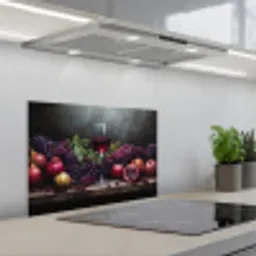 Wijn - Fruit - Stilleven keuken achterwand spatscherm klein -3d_schuin