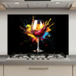 Wijn - Glas - Graffiti - Borrel - Rood - Verf keuken achterwand spatscherm klein -3d_website