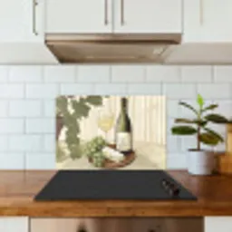 Wijn - Druiven - Kaas - Bladeren keuken achterwand spatscherm klein -sfeer2