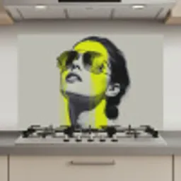 Vrouw - Bril - Verf keuken achterwand spatscherm klein -3d_website