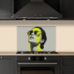 Vrouw - Bril - Verf keuken achterwand spatscherm klein -sfeer1