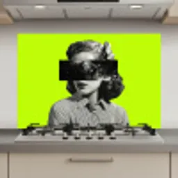 Vrouw - Sterrenhemel - Groen keuken achterwand spatscherm klein -3d_website