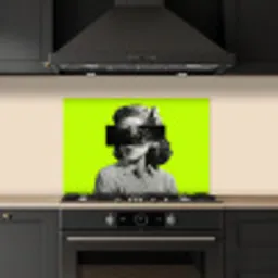 Vrouw - Sterrenhemel - Groen keuken achterwand spatscherm klein -sfeer1