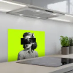 Vrouw - Sterrenhemel - Groen keuken achterwand spatscherm klein -3d_schuin