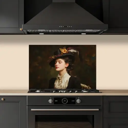 Vrouw - Victoriaans - Portret keuken achterwand spatscherm klein -sfeer1
