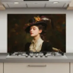 Vrouw - Victoriaans - Portret keuken achterwand spatscherm klein -3d_website