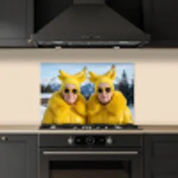 Vrouwen - Bananen - Geel keuken achterwand spatscherm klein -sfeer1