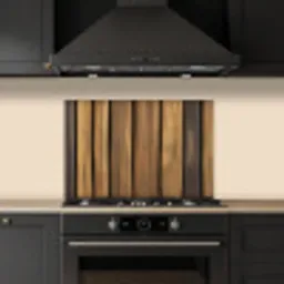 Hout - Planken - Natuurtinten keuken achterwand spatscherm klein -sfeer1