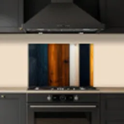 Hout - Planken - Donker - Warm keuken achterwand spatscherm klein -sfeer1